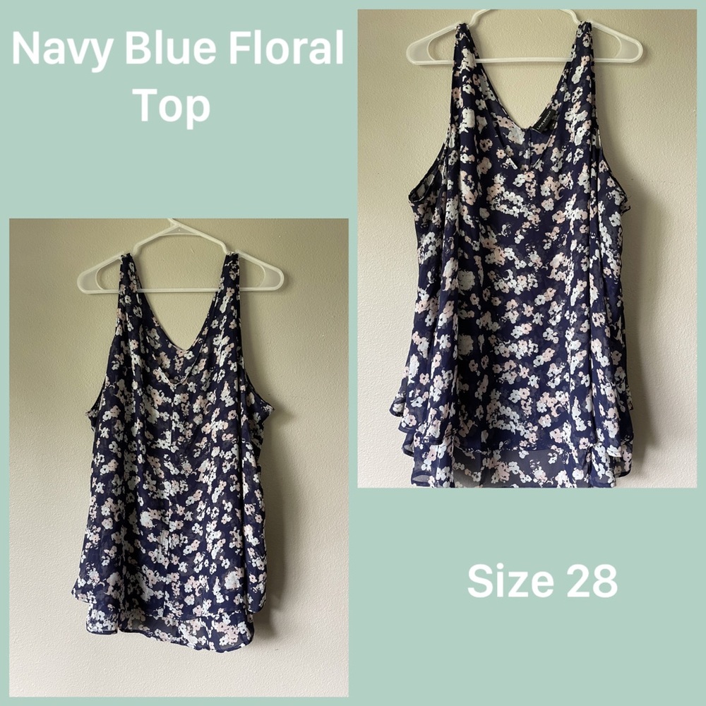 Lane Bryant Double V-Neck Swing Tank - Size 28